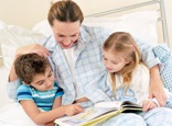 reading book to child